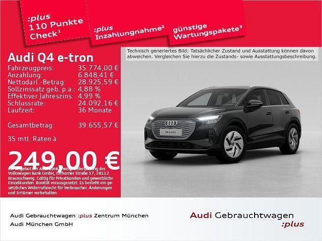 Schwarz Gebraucht 2022 Audi Q4 e-tron S-Line SUV | 35.774 € (Guter Preis) - Bild 1/2