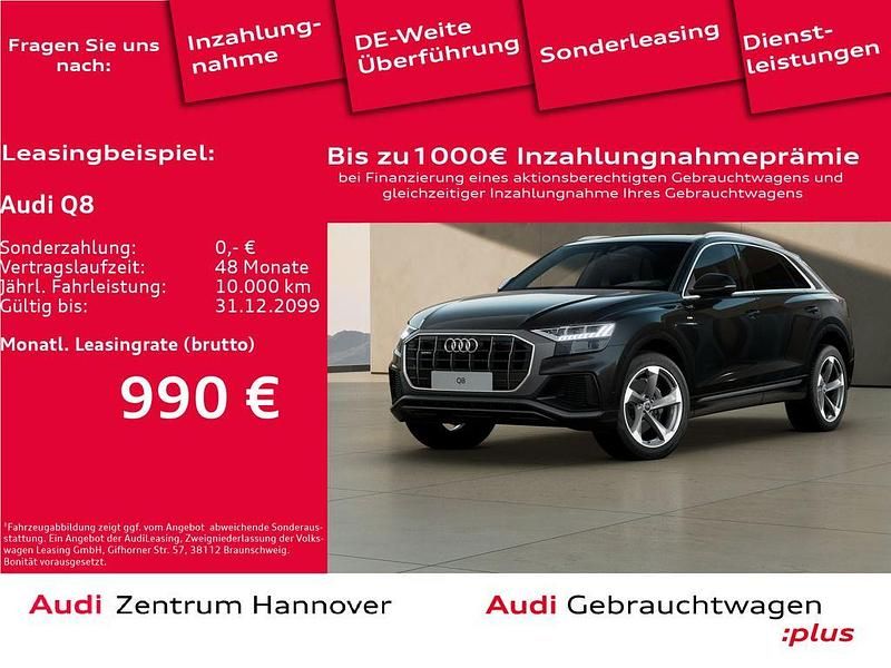 Mythosschwarz metallic Gebraucht 2022 Audi Q8 Ambiente SUV | 61.990 € (Fairer Preis) - Bild 1/4
