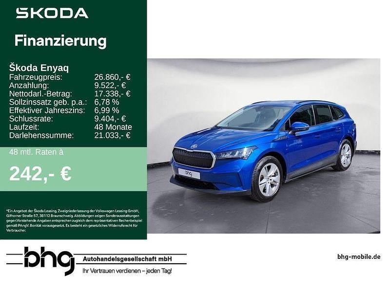 Raceblau metallic Gebraucht 2021 Skoda Enyaq iV SUV | 26.860 € (Fairer Preis) - Bild 1/4