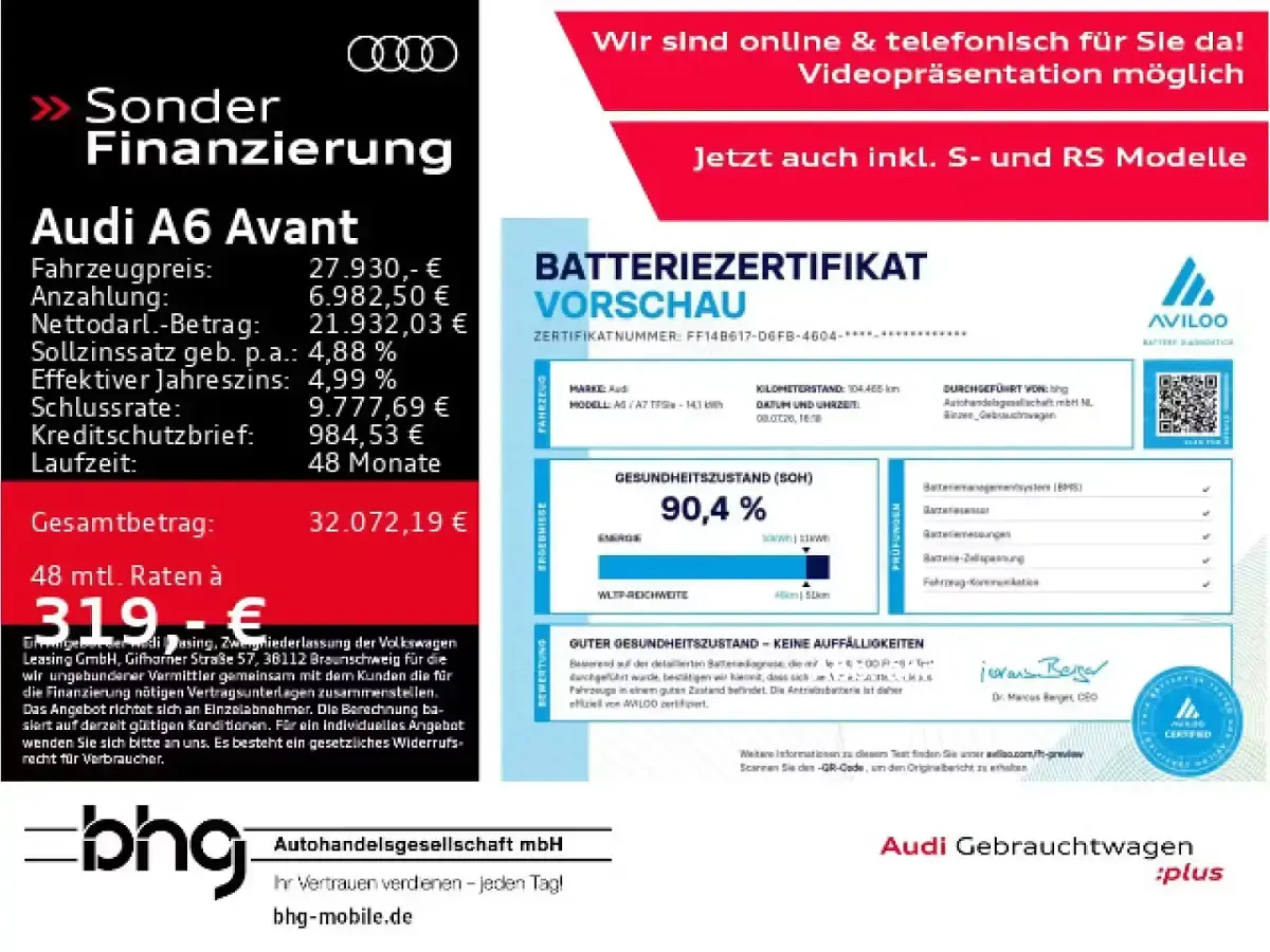 Gebraucht Audi A6 Sport 367 PS (269 kW) 2020 Weiß Kombi
