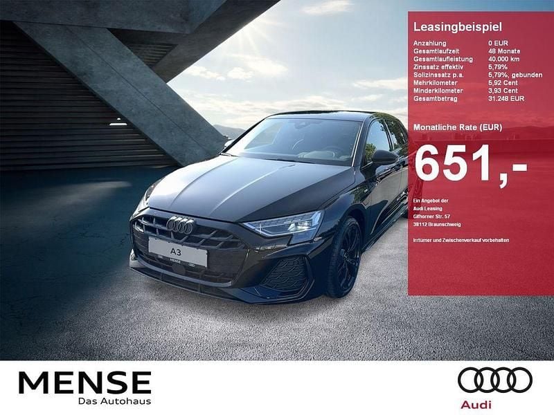 Mythosschwarz Gebraucht 2025 Audi A3 Sportback e-tron S-Line Kleinwagen | 47.985 € - Bild 1/4