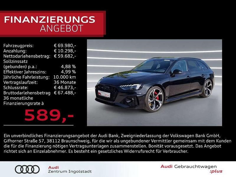 Mythosschwarz metallic Gebraucht 2022 Audi RS4 Ambiente Kombi | 69.980 € (Fairer Preis) - Bild 1/2