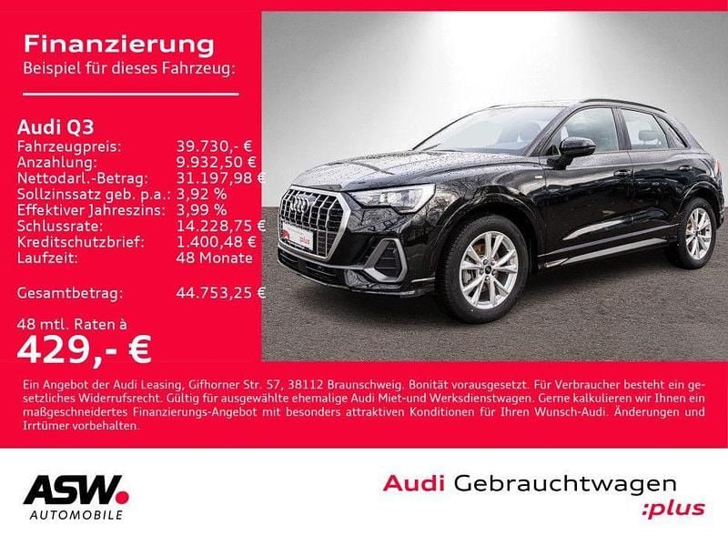 Gebraucht Audi Q3 S-Line 150 PS (110 kW) 2025 Mythosschwarz metallic SUV