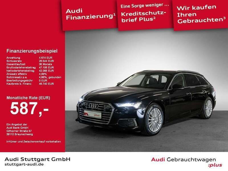 Brillantschwarz Gebraucht 2022 Audi A6 Design Kombi | 46.740 € (Teuer) - Bild 1/2