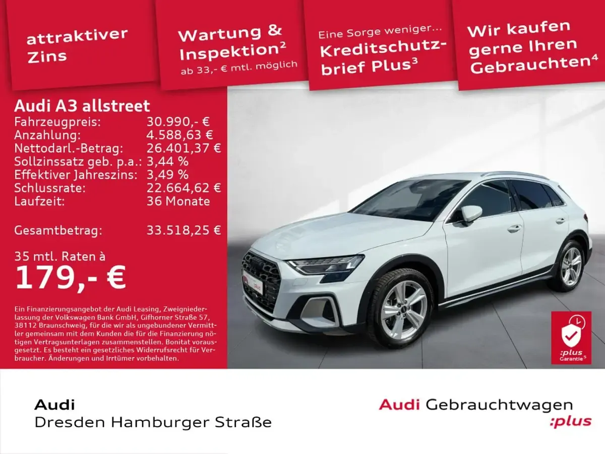 Usado Audi A3 Ambiente 150 HP (110 kW) 2025 Branco Carrinha