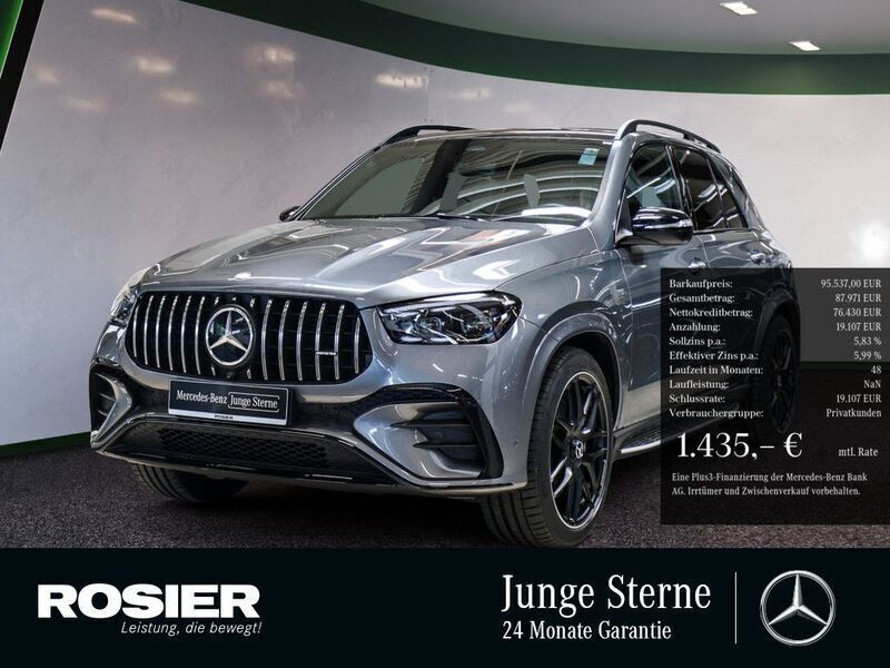 Grau / selenitgrau (metallic) Gebraucht 2024 Mercedes GLE53 AMG AMG SUV | 95.537 € (Fairer Preis) - Bild 1/4