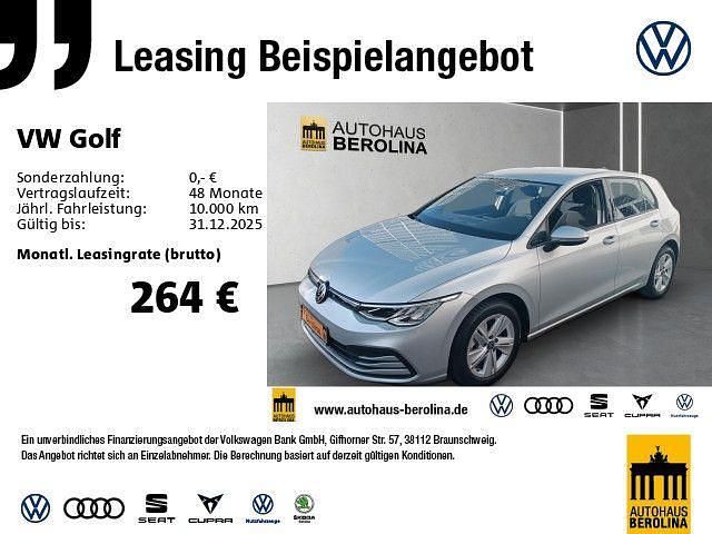 Silber Gebraucht 2022 VW Golf VIII Life Limousine | 20.390 € (Guter Preis) - Bild 1/4