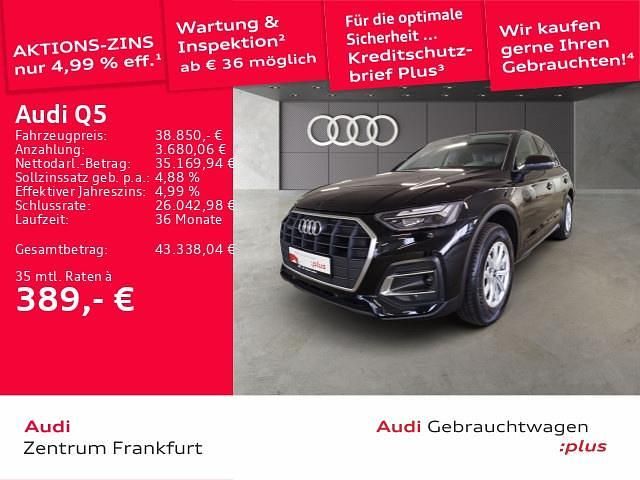 Mythosschwarz metallic Gebraucht 2023 Audi Q5 SUV | 38.850 € (Guter Preis) - Bild 1/3