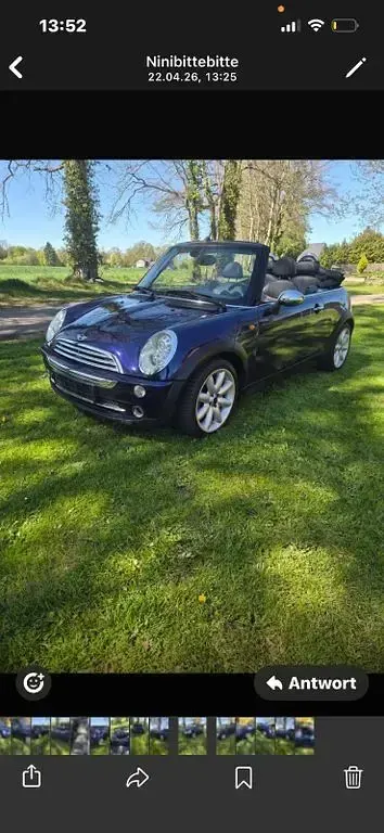 Usata Mini Cooper Cabriolet 116 CV (85 kW) 2004 Blu Cabrio