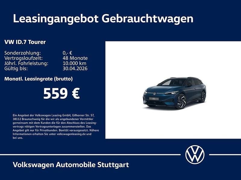 Gebraucht VW ID.7 Pro 210 kW (286 PS) 2025 Aquamarinblau metallic/schwarz Kombi