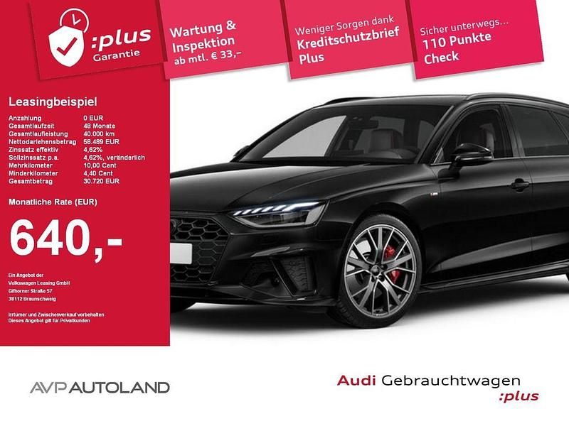 Mythosschwarz metallic Gebraucht 2024 Audi A4 S-Line Kombi | 58.486 € - Bild 1/4