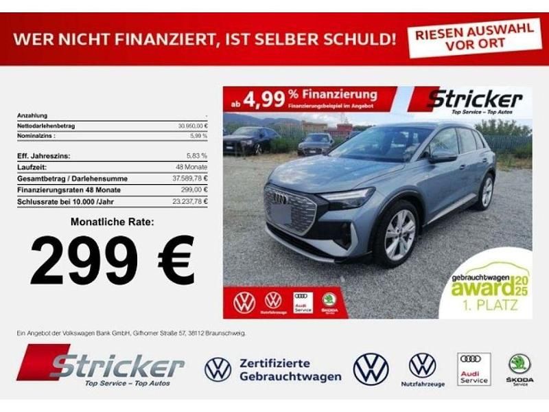 Geysirblau metallic (metallic) Gebraucht 2023 Audi e-tron S-Line SUV | 30.888 € (Guter Preis) - Bild 1/3