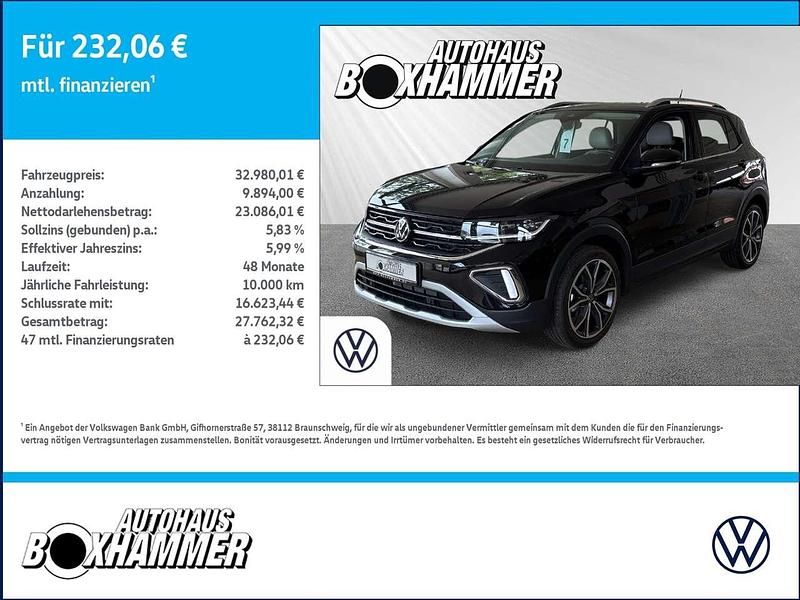 Schwarz Neu 2025 VW T-Cross Style SUV | 32.980 € - Bild 1/4