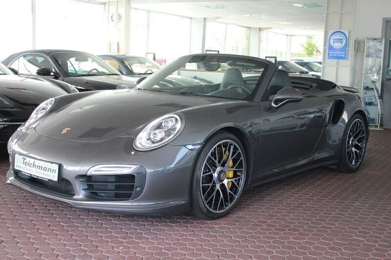 Grau Gebraucht 2014 Porsche 911 Turbo S Cabriolet Cabrio | 109.991 € - Bild 1/4