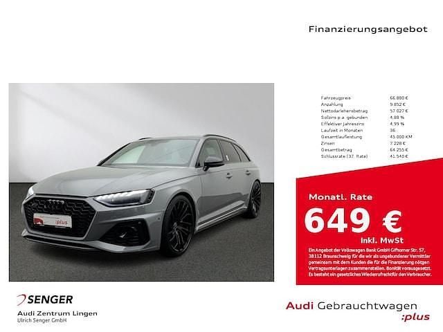 Nardograu Gebraucht 2023 Audi RS4 Ambiente Kombi | 66.880 € (Fairer Preis) - Bild 1/4