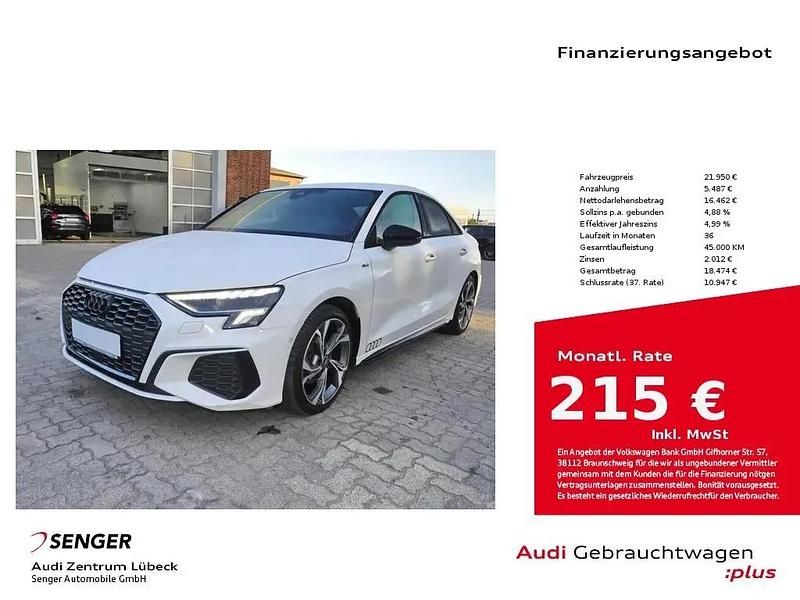 Weiß Gebraucht 2022 Audi A3 S-Line Limousine | 21.950 € (Guter Preis) - Bild 1/1