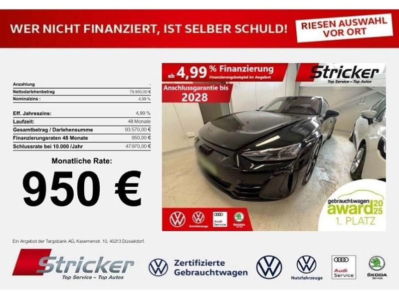 Mythosschwarz metallic (metallic) Gebraucht 2023 Audi RS e-tron GT Limousine | 79.948 € (Superpreis) - Bild 1/3