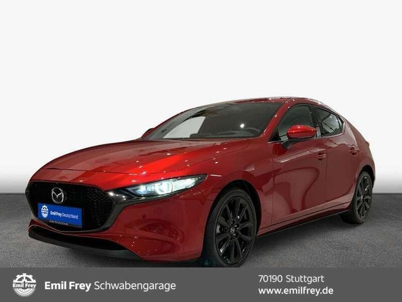 Soul red crystal metallic Neu 2024 Mazda 3 Exclusive-Line Limousine | 31.490 € (Fairer Preis) - Bild 1/4