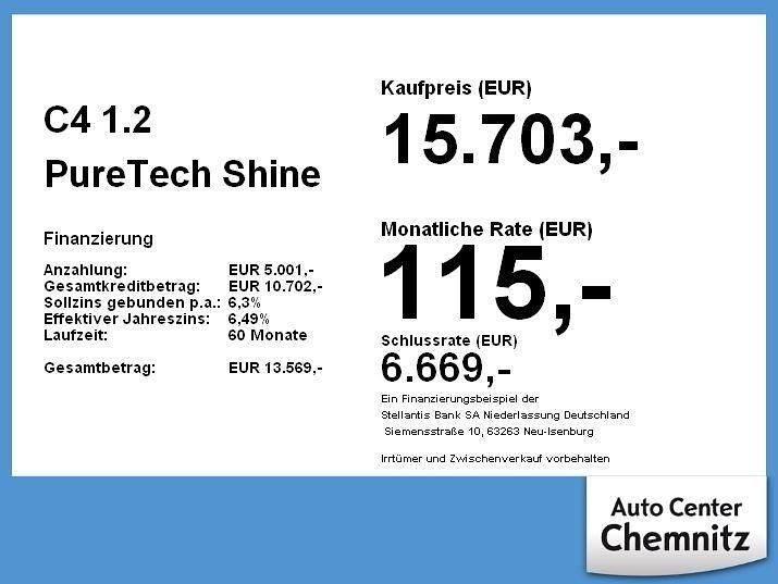 Gebraucht Citroën C4 PureTech 131 PS (96 kW) 2023 Blau Limousine