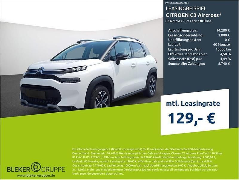 Lack weiss banquise/typ aussenverkleidung spiegel flach standard Gebraucht 2023 Citroën C3 Aircross PureTech SUV | 14.280 € (Guter Preis) - Bild 1/3