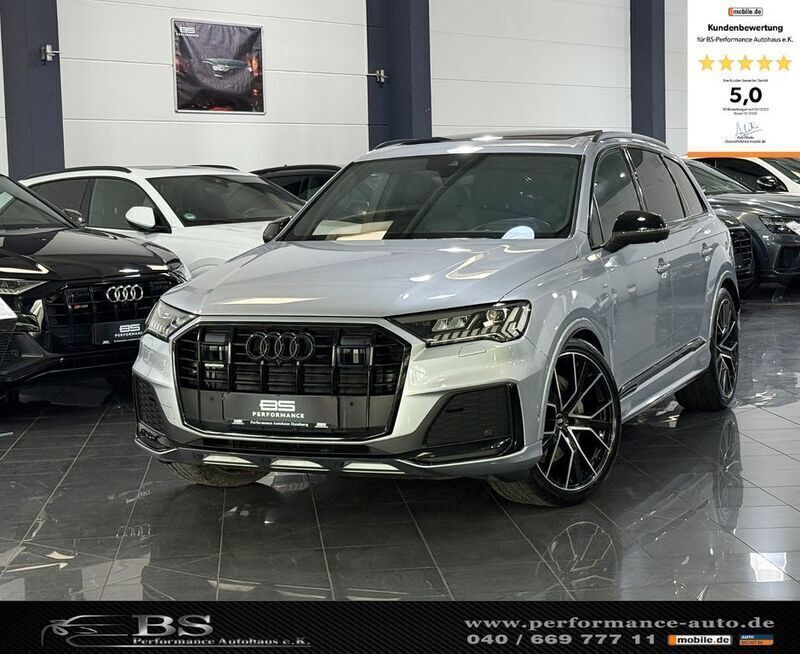 Silber Gebraucht 2022 Audi Q7 S-Line SUV | 61.990 € (Teuer) - Bild 1/4