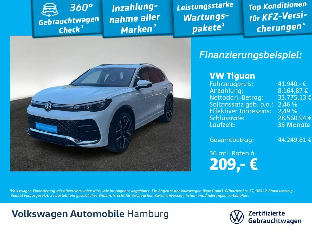 Gebraucht VW Tiguan R-line 150 PS (110 kW) 2025 Weiß SUV