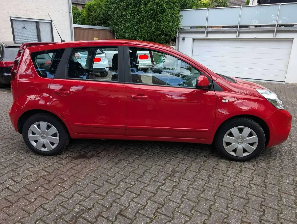 Gebraucht Nissan Note Acenta 88 PS (64 kW) 2009 Rot Kleinwagen