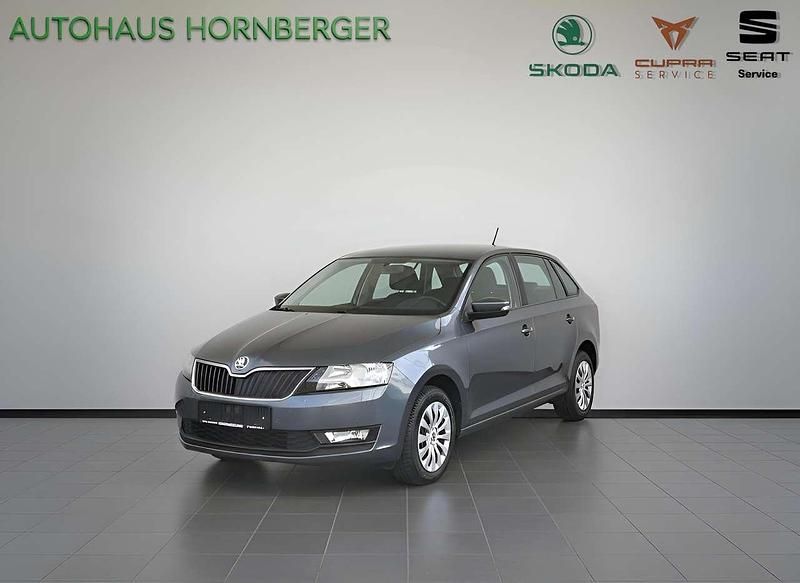 Quarzgrau metallic Gebraucht 2019 Skoda Rapid Ambition Kleinwagen | 11.990 € (Fairer Preis) - Bild 1/4