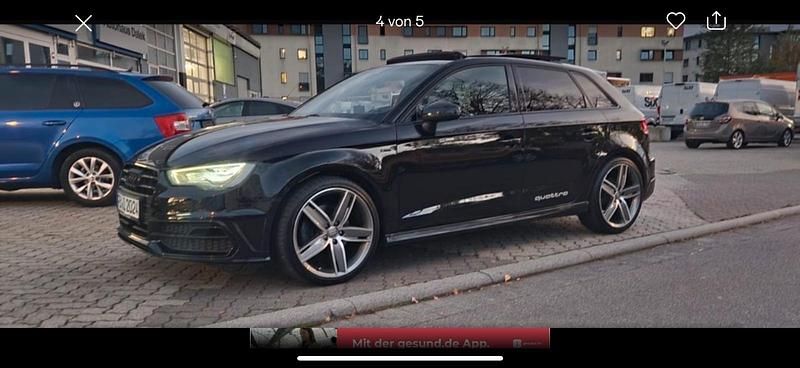 Schwarz Gebraucht 2016 Audi A3 Sportback S-Line Kleinwagen | 14.000 € (Fairer Preis) - Bild 1/4