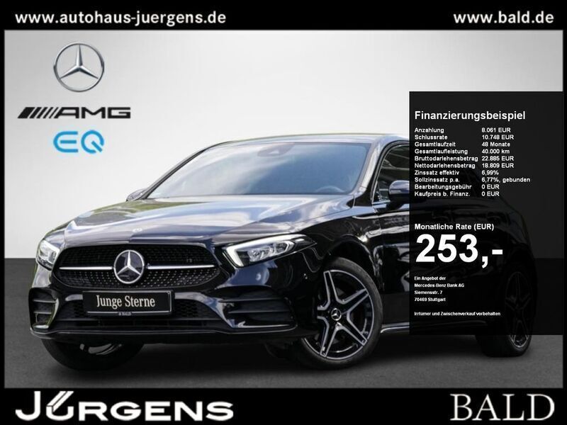 Unilack nachtschwarz Gebraucht 2022 Mercedes A250 AMG Limousine | 27.490 € (Guter Preis) - Bild 1/4