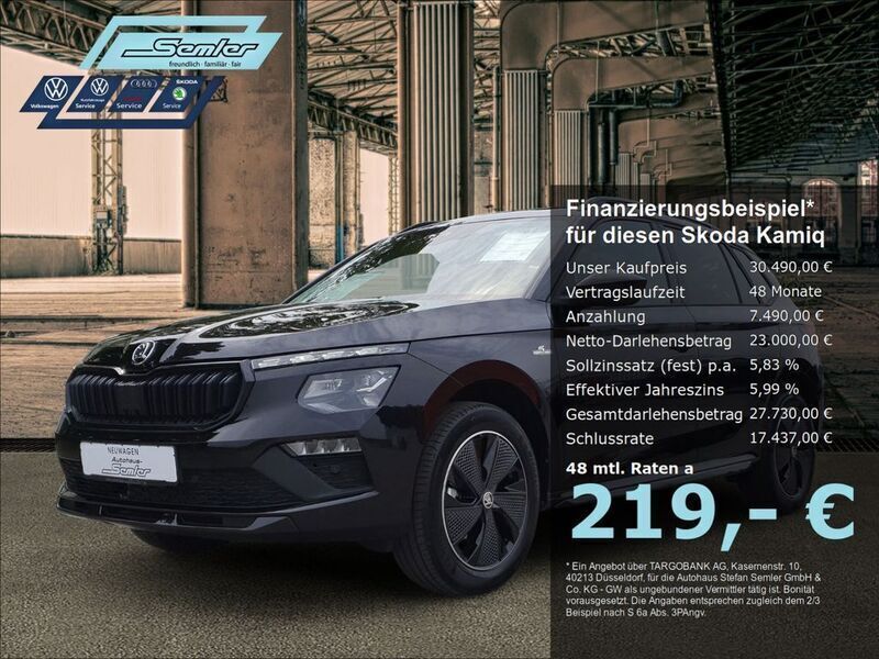 Schwarz Neu 2024 Skoda Kamiq Monte Carlo SUV | 30.490 € (Fairer Preis) - Bild 1/4
