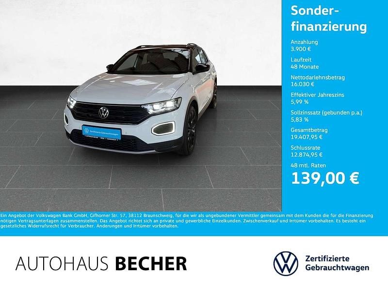 Weiss Gebraucht 2021 VW T-Roc Style SUV | 19.930 € (Guter Preis) - Bild 1/4