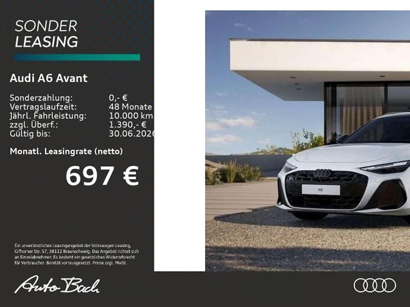 Neu Audi A6 S-Line 367 PS (269 kW) 2026 Gletscherweiß metallic Kombi