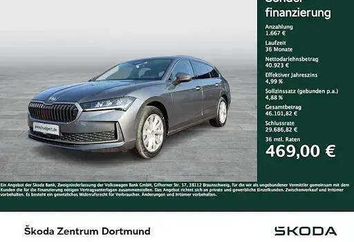 Nowe Skoda Superb Selection 193 KM (141 kW) 2026 Szary Kombi