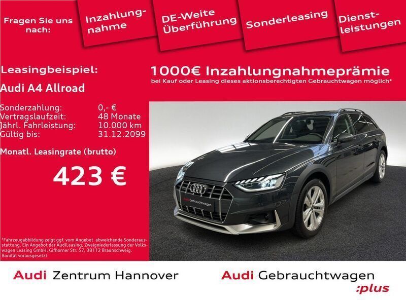 H1 manhattangrau metallic (metallic) Gebraucht 2023 Audi A4 Allroad Ambiente Kombi | 41.450 € (Fairer Preis) - Bild 1/4