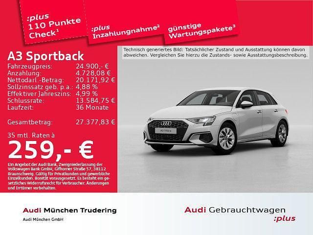 Ibisweiß Gebraucht 2022 Audi A3 Sportback e-tron Performance Limousine | 24.900 € (Fairer Preis) - Bild 1/2