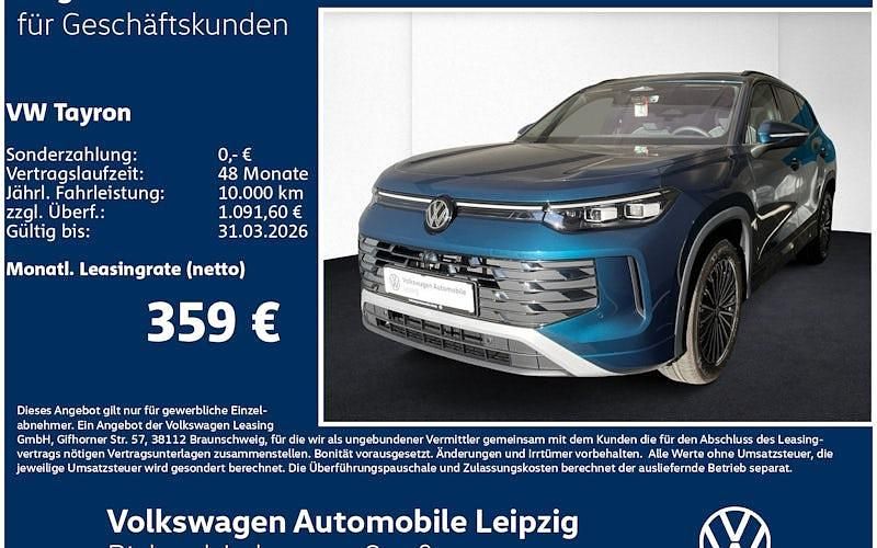 Neu VW Tayron Elegance 150 PS (110 kW) 2025 Blau SUV