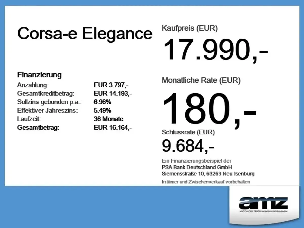 Gebraucht Opel Corsa-e Elegance 100 kW (136 PS) 2023 Voltaic blue met/typ aussenve Kleinwagen