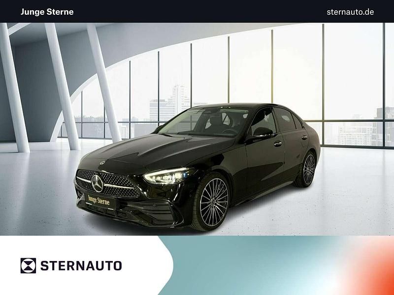 Metalliclack obsidianschwarz Gebraucht 2024 Mercedes C180 AMG line Limousine | 42.980 € (Teuer) - Bild 1/4