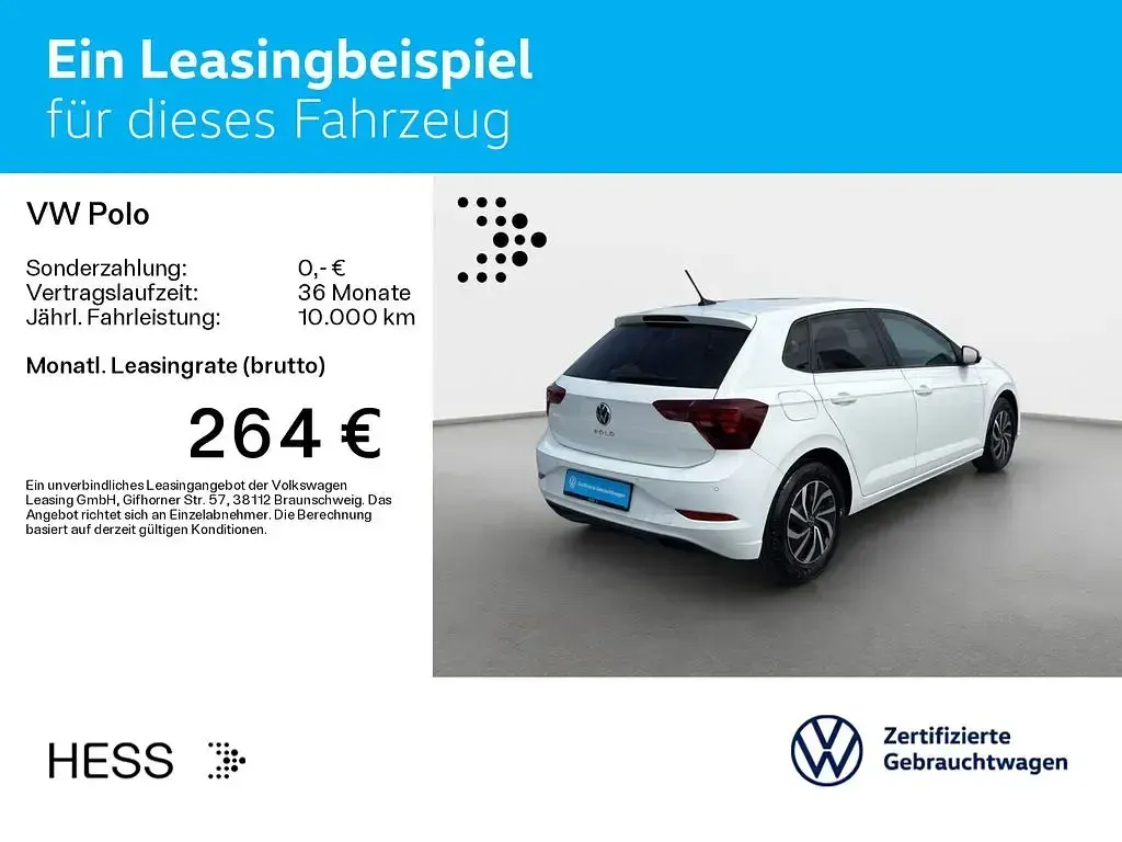 Gebraucht VW Polo Life 95 PS (69 kW) 2022 Weiß Kleinwagen