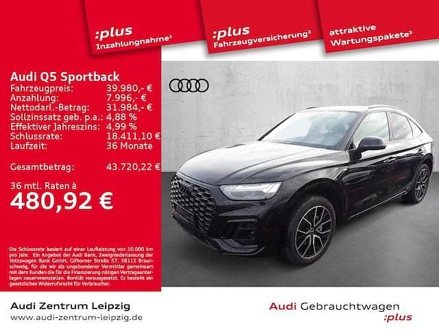 Mythosschwarz metallic Gebraucht 2021 Audi Q5 Sportback Ambiente SUV | 38.880 € (Fairer Preis) - Bild 1/3