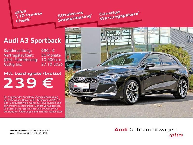 Schwarz Gebraucht 2024 Audi A3 Ambiente Limousine | 32.960 € (Guter Preis) - Bild 1/3