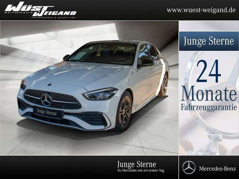 Weiß Gebraucht 2022 Mercedes C220 AMG line Limousine | 39.900 € - Bild 1/4
