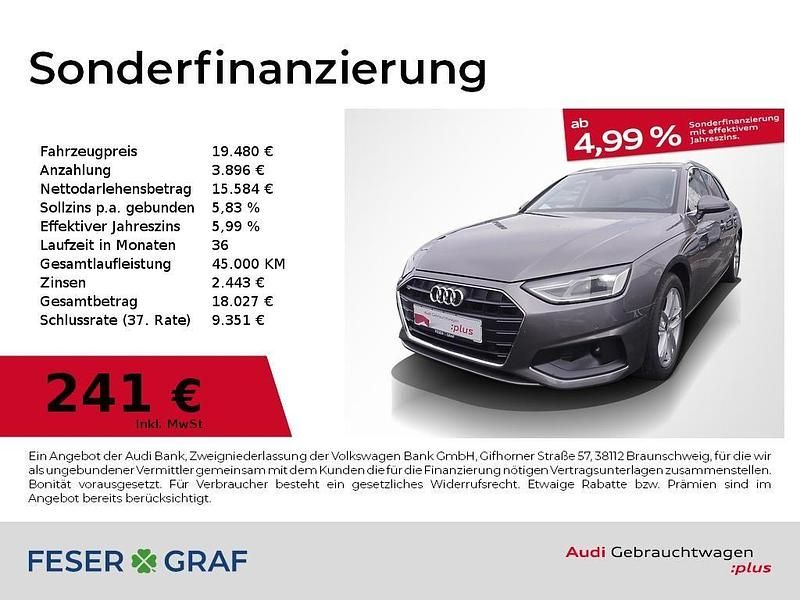 Terragrau metallic Gebraucht 2022 Audi A4 Ambiente Kombi | 19.480 € (Guter Preis) - Bild 1/4