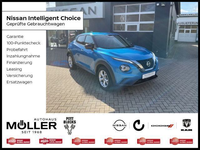 Vivid blue Gebraucht 2020 Nissan Juke N-Connecta SUV | 19.990 € (Teuer) - Bild 1/4