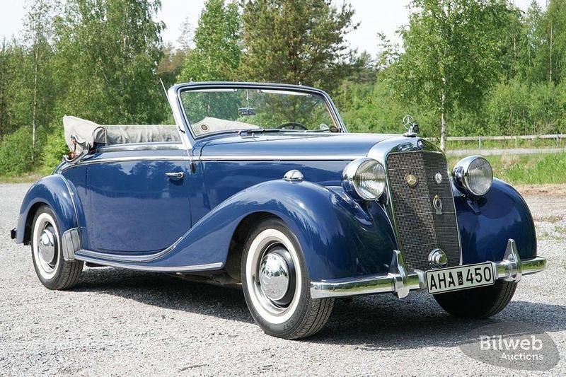 Blau Gebraucht 1950 Mercedes 170 Cabrio | 67.000 € - Bild 1/4
