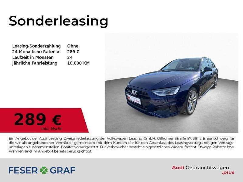 Mythosschwarz metallic Gebraucht 2024 Audi A4 Advanced Plus Kombi | 41.890 € (Teuer) - Bild 1/4