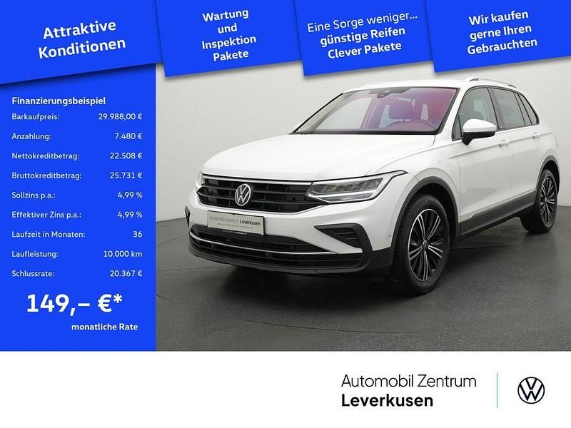 Oryxweiss perlmutteffekt Gebraucht 2023 VW Tiguan Active SUV | 29.988 € (Fairer Preis) - Bild 1/4
