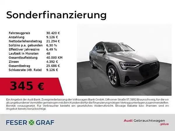 Taifungrau metallic Gebraucht 2022 Audi e-tron Advanced SUV | 30.420 € (Teuer) - Bild 1/2