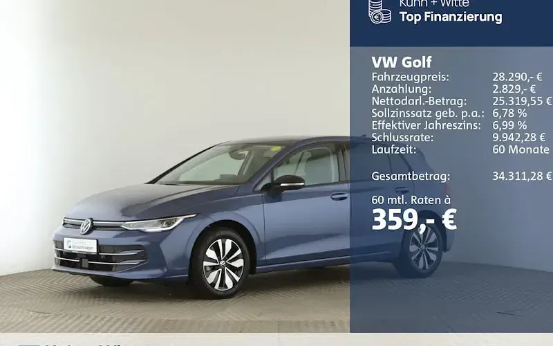 Gebraucht VW Golf VIII Goal 150 PS (110 kW) 2024 Anemonenblau metallic Limousine